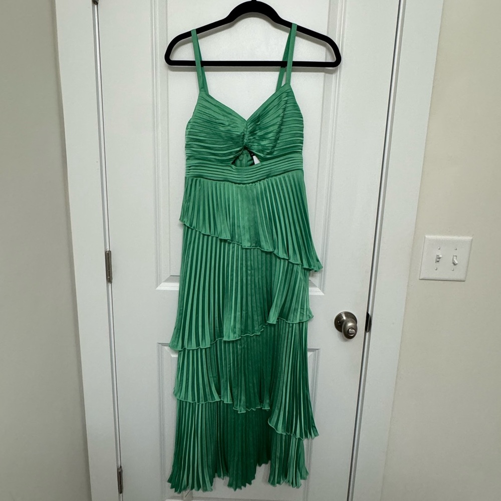 Abercrombie & Fitch Giselle Pleated Tiered Maxi Dress